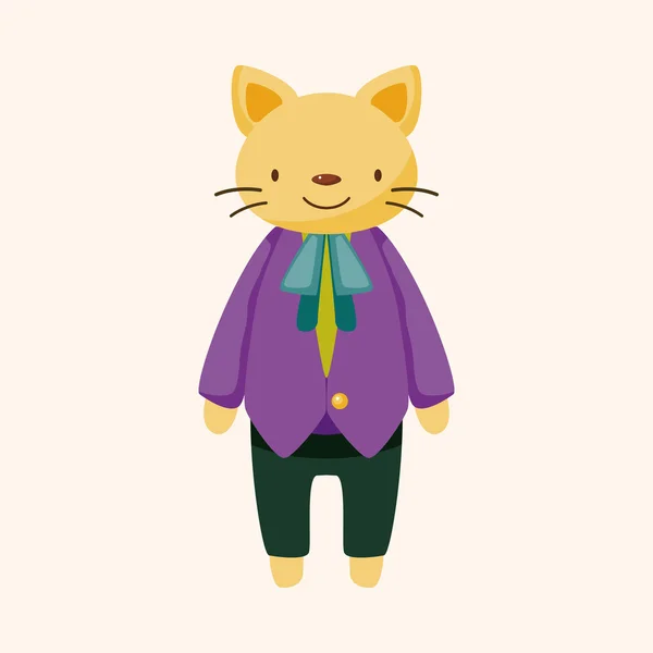 Animal cat worker cartoon theme elements