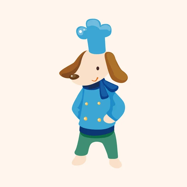 Animal dog chef cartoon theme elements