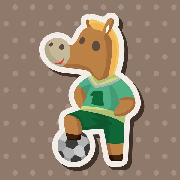 Animal horse doing sports cartoon theme elements