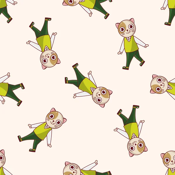 Animal cat cartoon , cartoon seamless pattern background