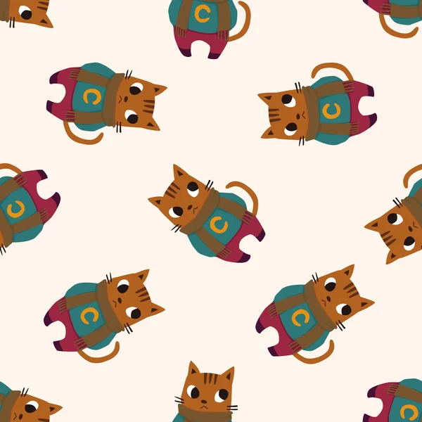 Winter animal cat icon 10,seamless pattern