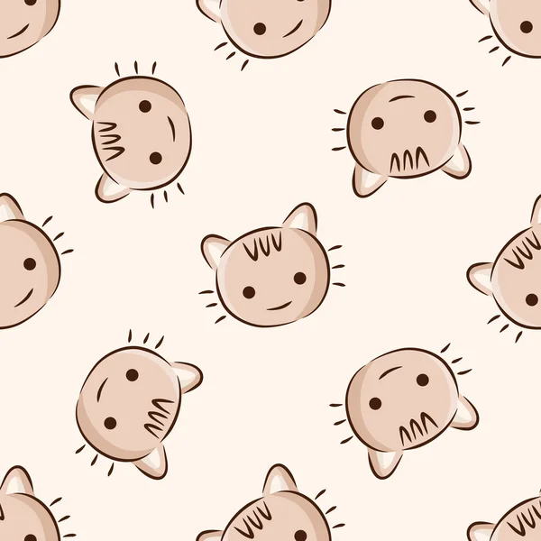 Animal cat icon, 10,seamless pattern