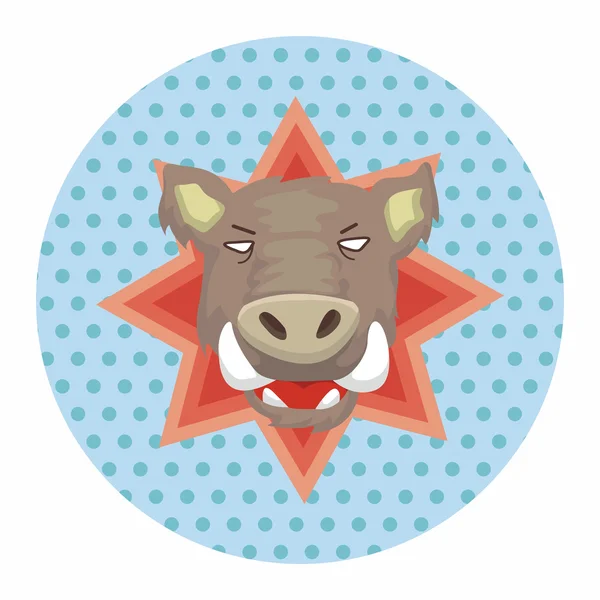 Animal wild pig cartoon theme elements