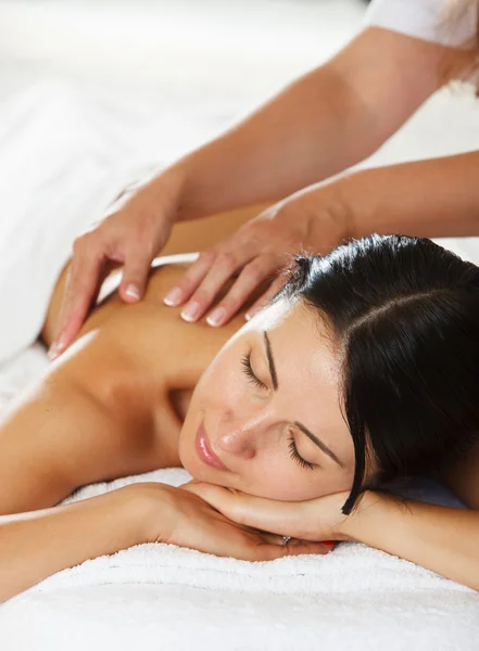 Women having a back massage