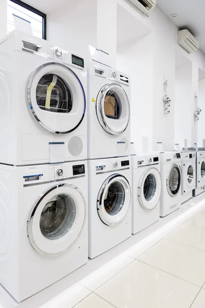 Washing mashines in appliance store