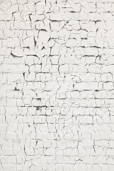 Abstract pattern of cracks in white washed wall