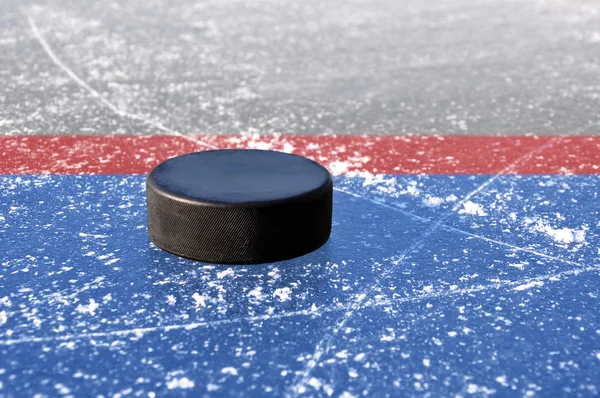 Black hockey puck