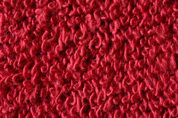 Red knitted fabric macro