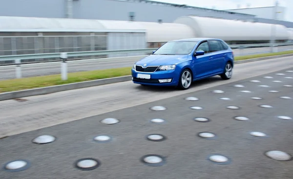 New Skoda Fabia on the test circuit