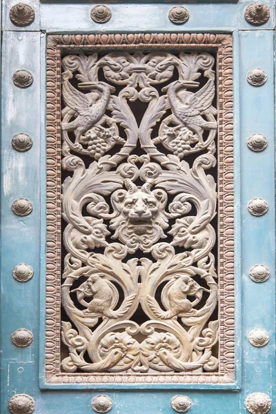 PARIS, FRANCE, on JULY 12, 2016. Typical architectural details of buildings around historical part of the city. Entrance door