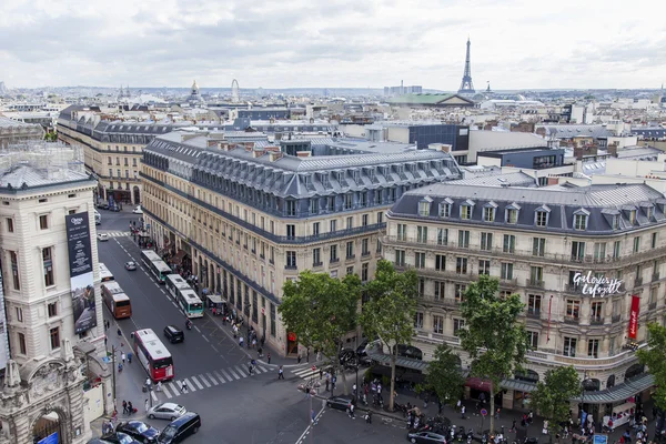 PARIS, FRANCE, on JULY 5, 2016. A typical urban view from the survey platform of the Gallery department store Lafayette