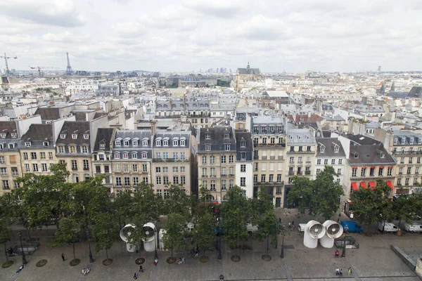 PARIS, FRANCE, on JULY 6, 2016. City panorama. View from survey gallery of the Centre Georges Pompidou