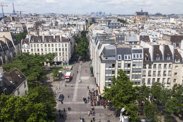 PARIS, FRANCE, on JULY 6, 2016. City panorama. View from survey gallery of the Centre Georges Pompidou