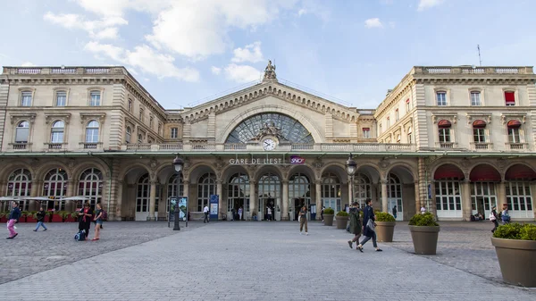 PARIS, FRANCE, on JULY 6, 2016. Facade of East station. It is constructed by the architect F. Dyukene in 1847-1849