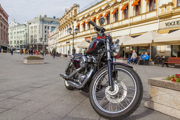 Moscow, Russia, on September 9, 2014. Foot zone in the downtown. Kuznetsky Bridge Street