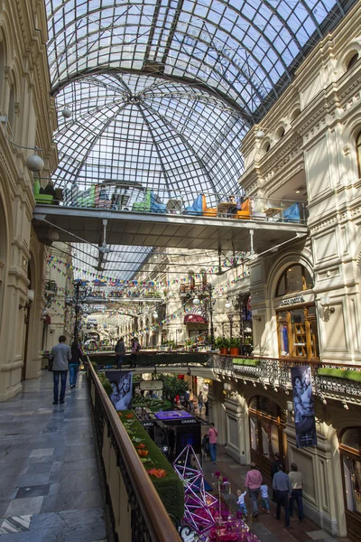 Moscow, Russia, on September 9, 2014. Interior of a trading floor of GUM shop