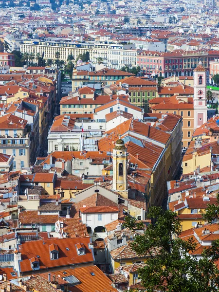 Nice, France, on October 16, 2012. A view of the city from a high point. Red roofs of the old city