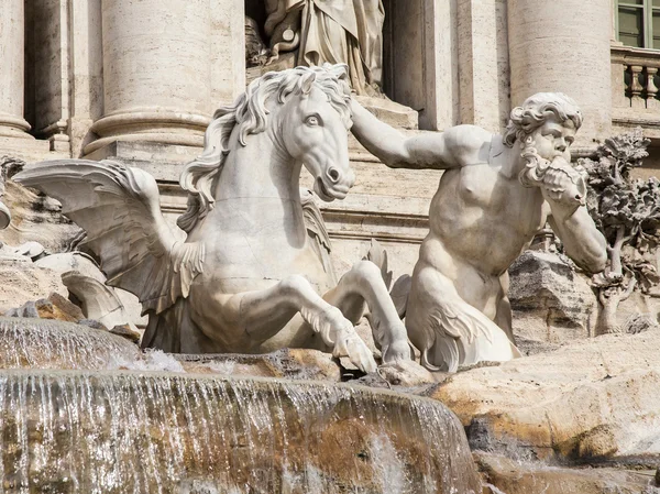 Rome, Italy, on October 10, 2013. The fountain of Trevi - one of symbols of Rome, known historical and architectural sight