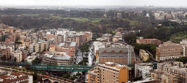 Rome, Italy, on February 22, 2010. A view of the city from a survey platform of St. Peter\'s Cathedral