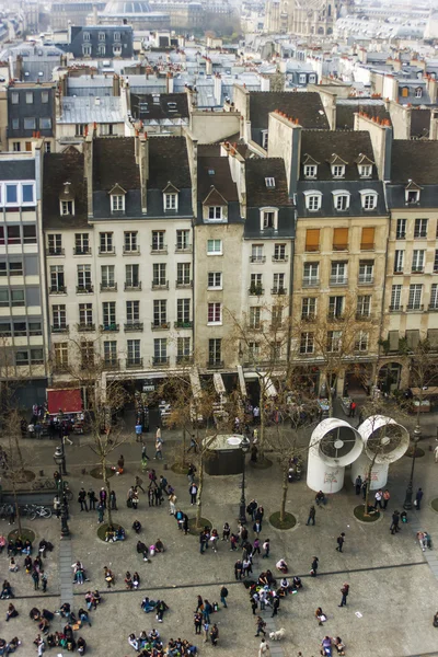 Paris, France, on March 27, 2011. A view of city roofs from survey gallery of the Centre Georges Pompidou