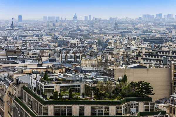 Paris, France, on March 27, 2011. City landscape. View from the Triumphal Arch.