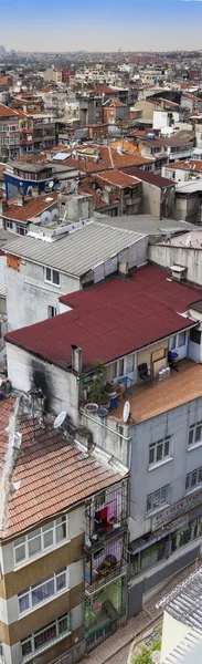 Istanbul, Turkey. April 28, 2011. Landscape of the bank of the Bosphorus. Urban roofs.