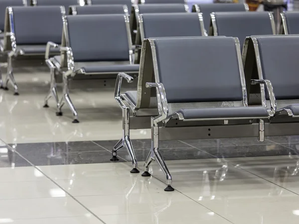 Moscow, Russia, on March 6, 2015. Rows of seats in the terminal D of the international airport Sheremetyevo