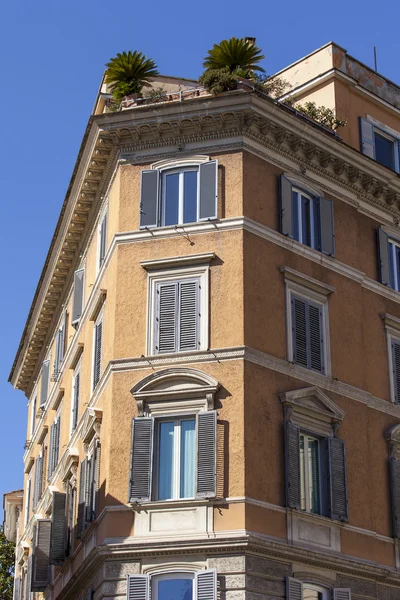 Rome, Italy, on March 6, 2015. Architectural fragments of typical city buildings