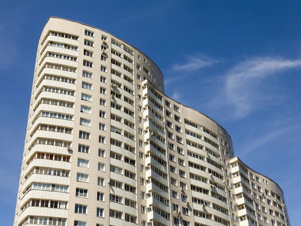 Pushkino, Russia, on May, 7, 2015. Fragment of a facade of a new apartment house