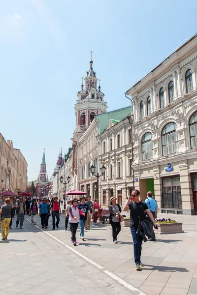 MOSCOW, RUSSIA, on JUNE 24, 2015. City landscape. Nikolskaya Street. Nikolskaya Street is one of the oldest and most beautiful streets of Moscow