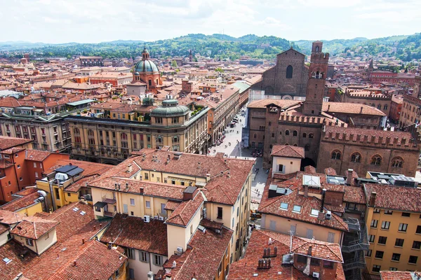 BOLOGNA, ITALY, on MAY 2, 2015. The top view on the old city