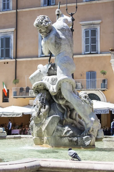 ROME, ITALY, on AUGUST 25, 2015. The sculpture decorating the Fountain on Navon Square