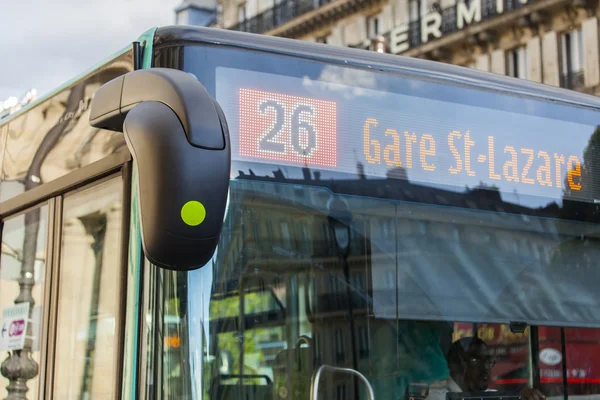 PARIS, FRANCE, on AUGUST 29, 2015. The bus on the Parisian street