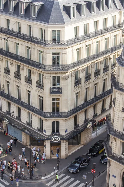 PARIS, FRANCE, on AUGUST 31, 2015. The top view from a survey platform to the city street