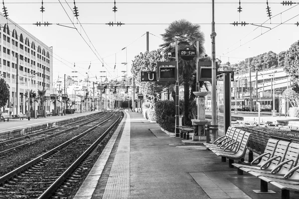 NICE, FRANCE - on JANUARY 11, 2016. The platform of the city station