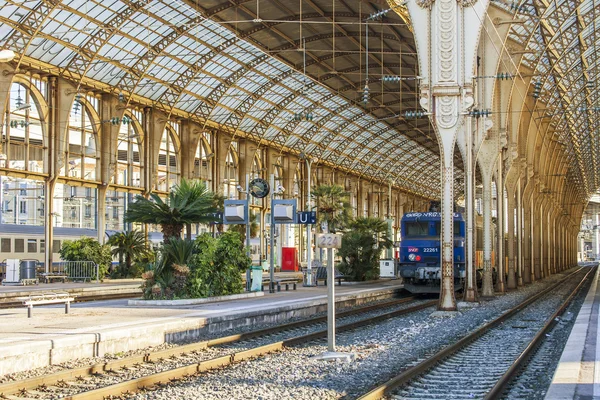 NICE, FRANCE - on JANUARY 11, 2016. The platform of the city station