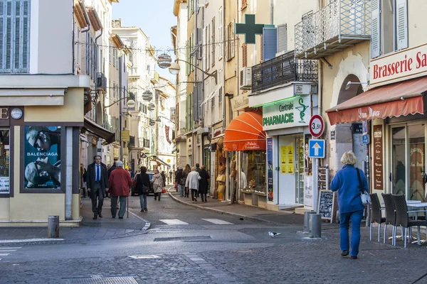 ANTIBES, FRANCE, on JANUARY 11, 2016. Typical urban view in the winter sunny day. Antibes - one of the cities of French riviera