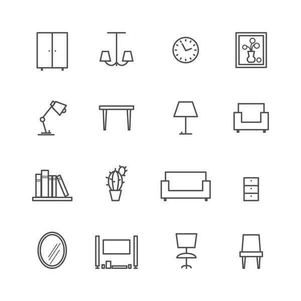 Line furniture icons
