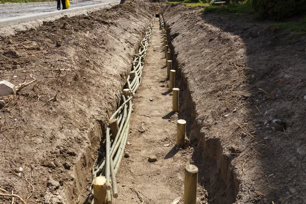 Waste water trench