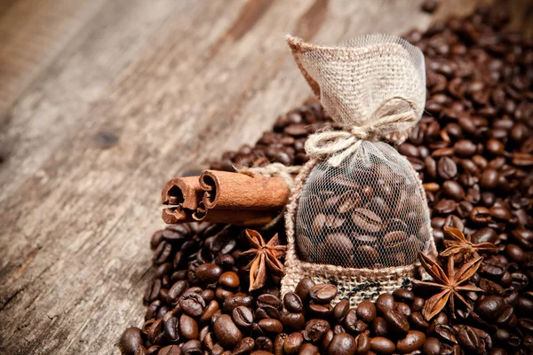 Still life of coffee beans