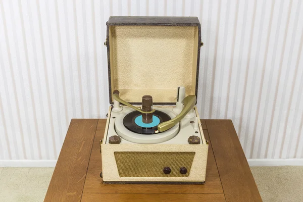 Old Record Player on Table