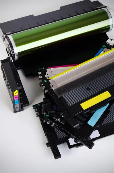 Toner cartridge set for laser printer. Computer supplies.