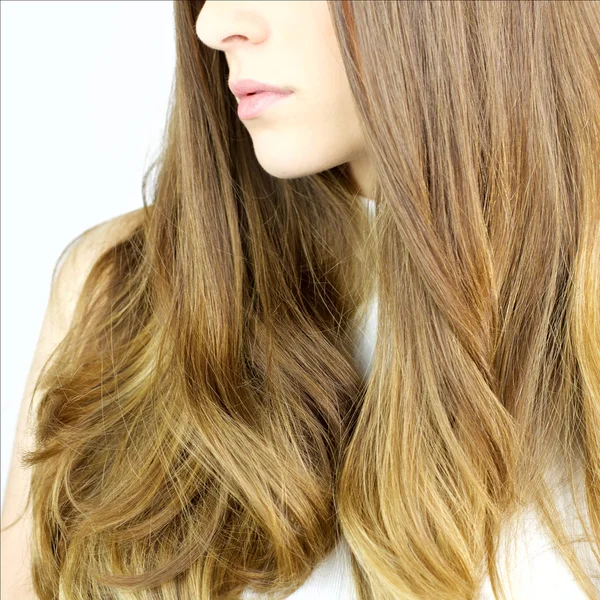 Detail of healthy blond long  wavy hair