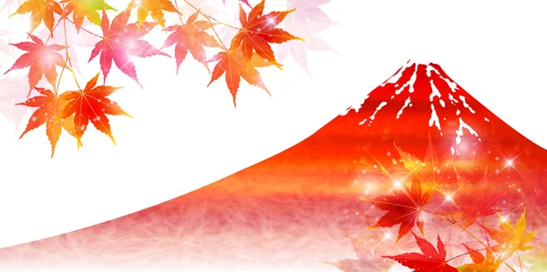 Fuji autumn leaves landscape background