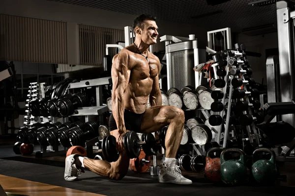Bodybuilder in gym