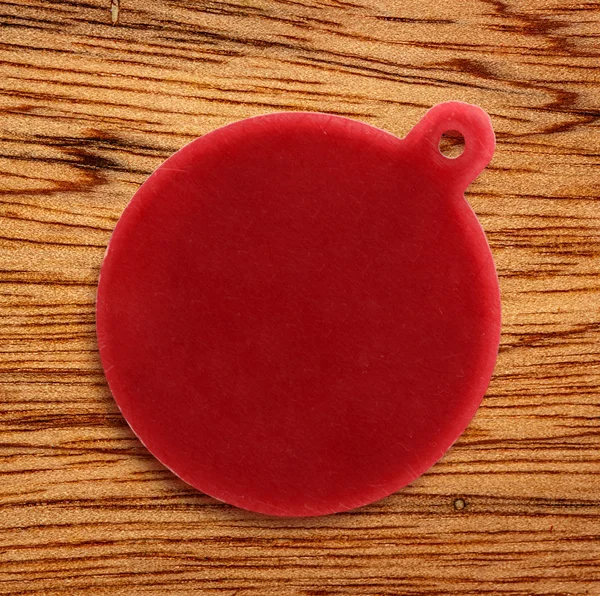 Blank red round badge