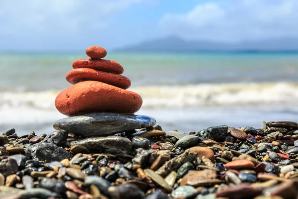 Seashore with stone construction