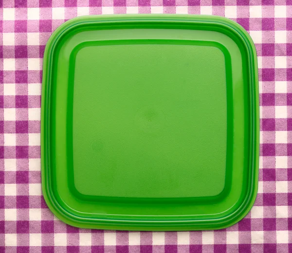 Green square plastic cover