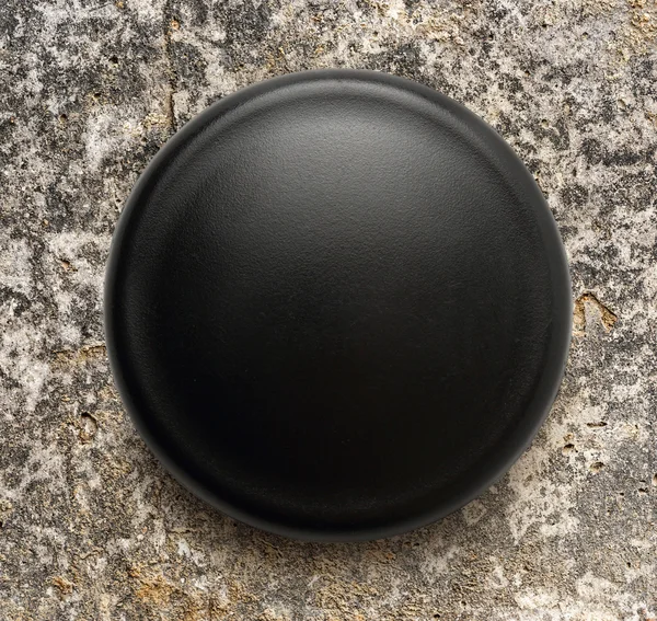 Blank black round badge