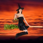 witch riding broom witch riding broom